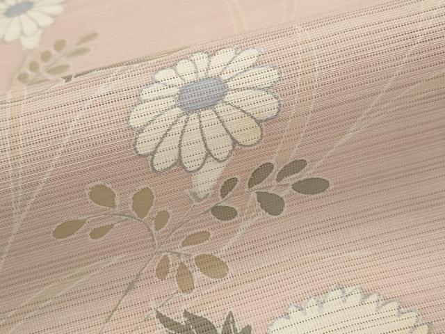 平和屋着物＊夏物　訪問着　変わり絽　流水花文　銀彩　正絹　逸品　AABK3022st