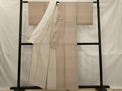 平和屋着物＊夏物　江戸小紋　伊予縞紋紗　反端付き　正絹　逸品　AABK3023st