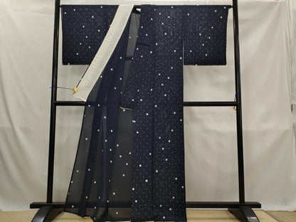 平和屋着物＊夏物　小紋　絽　絞り　霞文　正絹　逸品　未使用　AABK3025st