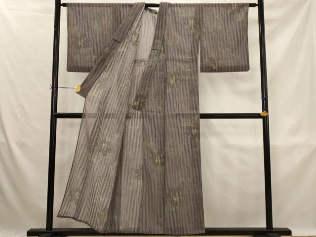 平和屋着物＊夏物　小紋　紗　舞花文　洗える着物　AABK3030st