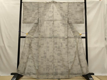 平和屋着物＊夏物　小紋　縞紋紗　鈴乃屋扱い　正絹　逸品　AABK3037st