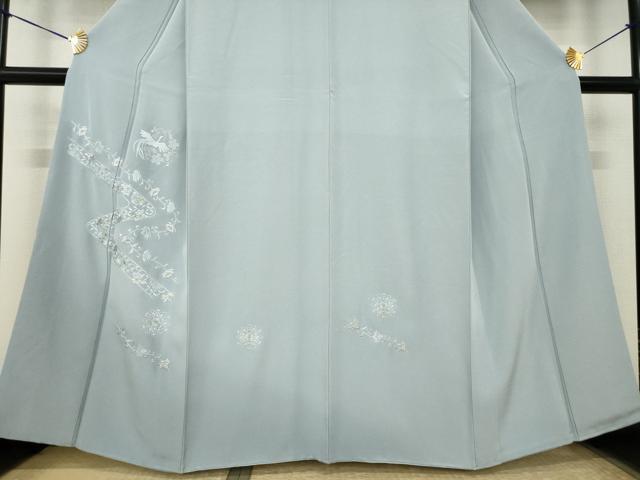 平和屋着物●訪問着　総刺繍　更紗花鳥文　正絹　逸品　AABK3041ck