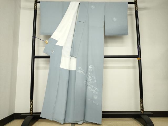 平和屋着物●訪問着　総刺繍　更紗花鳥文　正絹　逸品　AABK3041ck