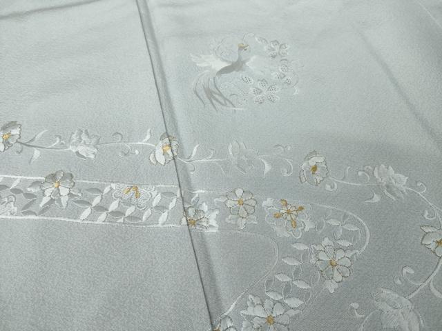 平和屋着物●訪問着　総刺繍　更紗花鳥文　正絹　逸品　AABK3041ck