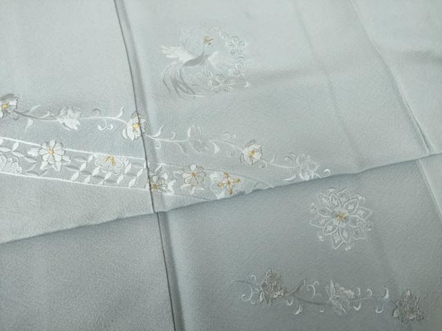 平和屋着物●訪問着　総刺繍　更紗花鳥文　正絹　逸品　AABK3041ck