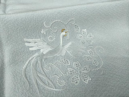 平和屋着物●訪問着　総刺繍　更紗花鳥文　正絹　逸品　AABK3041ck