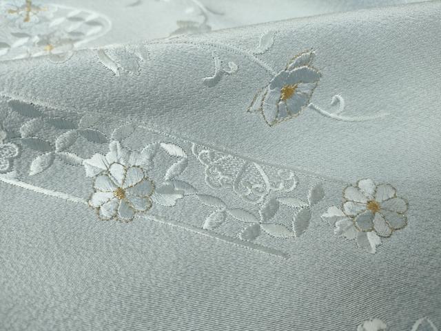平和屋着物●訪問着　総刺繍　更紗花鳥文　正絹　逸品　AABK3041ck
