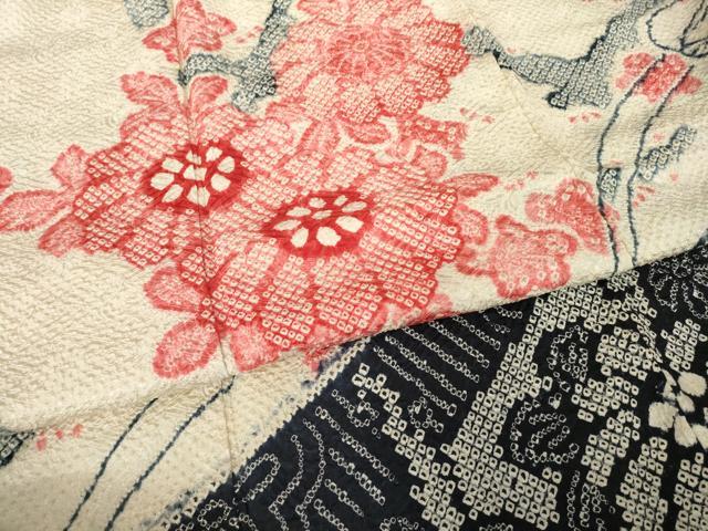 平和屋着物●豪華振袖　総絞り　枝花文　ロング丈　正絹　逸品　AABK3042ck