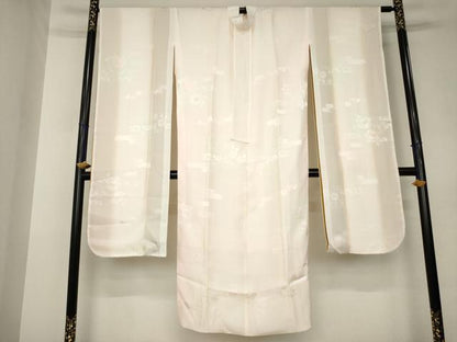平和屋着物●振袖用長襦袢　袷　舞花地紋　暈し染め　正絹　逸品　AABK3044ck