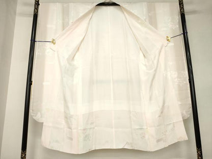 平和屋着物●振袖用長襦袢　袷　舞花地紋　暈し染め　正絹　逸品　AABK3044ck