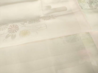 平和屋着物●振袖用長襦袢　袷　舞花地紋　暈し染め　正絹　逸品　AABK3044ck