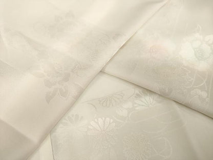 平和屋着物●振袖用長襦袢　袷　舞花地紋　暈し染め　正絹　逸品　AABK3044ck