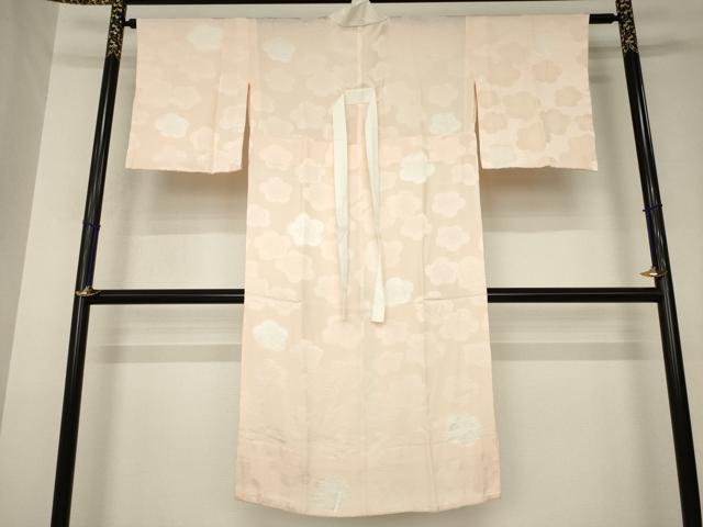 平和屋着物●銀座　志ま亀　長襦袢　無双仕立て　梅　たとう紙付き　正絹　逸品　AABK3048ck