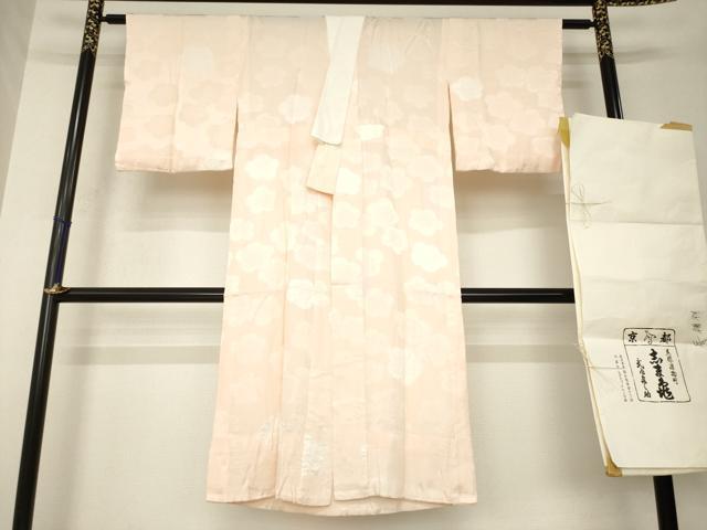 平和屋着物●銀座　志ま亀　長襦袢　無双仕立て　梅　たとう紙付き　正絹　逸品　AABK3048ck