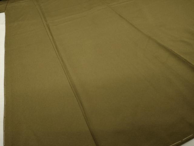 平和屋着物●上質な色無地　作家物　媚茶色　正絹　逸品　未使用　AABK3052ck