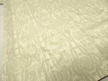 平和屋着物●上質な紬　飾花文　正絹　逸品　AABK3054ck
