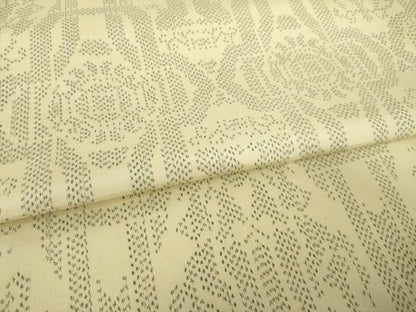 平和屋着物●上質な紬　飾花文　正絹　逸品　AABK3054ck