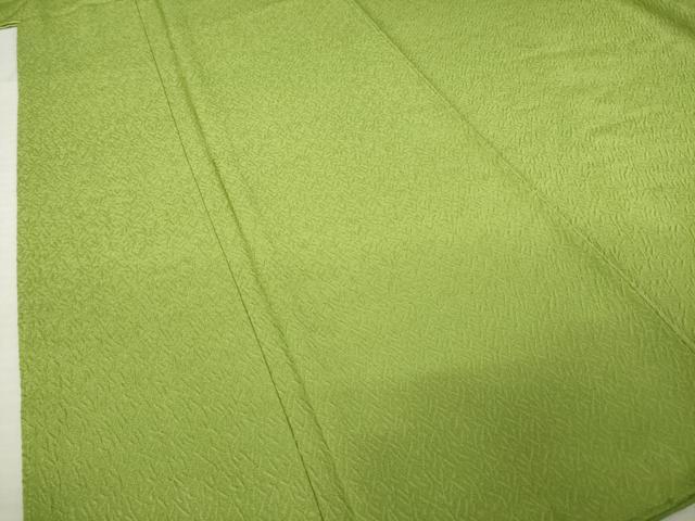 平和屋着物●上質な色無地　若苗色　正絹　逸品　AABK3061ck