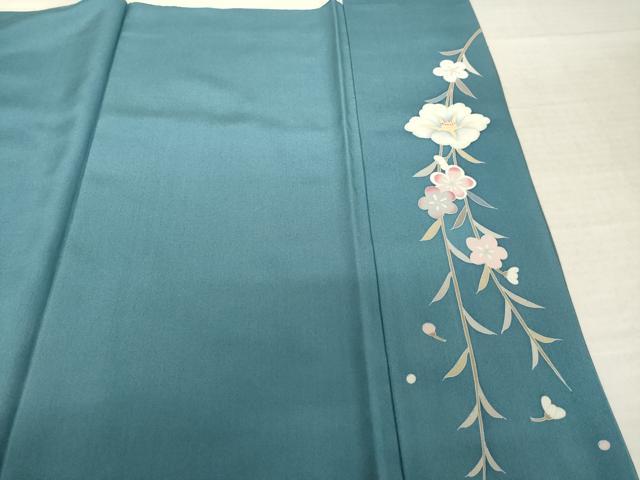 平和屋着物●訪問着　友禅　作家物　枝垂れ花文　暈し染め　正絹　逸品　AABK3064ck