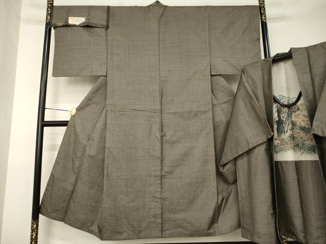 平和屋着物●男性　本場大島紬　アンサンブル　西郷絣　反端付き　正絹　逸品　AABK3067ck