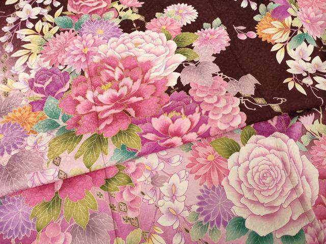 平和屋着物●押切もえ　MOE OSHIKIRI　振袖　刺繍　舞花　暈し染め　金糸　金彩　金通し地　正絹　逸品　AABK3069ck