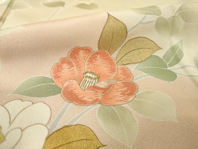 平和屋着物●訪問着　刺繍　枝花文　暈し染め　ロング丈　正絹　逸品　AABK3070ck