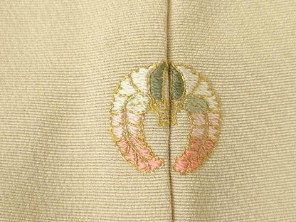 平和屋着物●訪問着　刺繍　枝花文　暈し染め　ロング丈　正絹　逸品　AABK3070ck