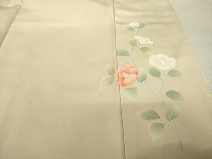 平和屋着物●訪問着　刺繍　枝花文　暈し染め　ロング丈　正絹　逸品　AABK3070ck