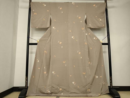 平和屋着物●上質な小紋　宝尽くし　ロング丈　正絹　逸品　AABK3077ck