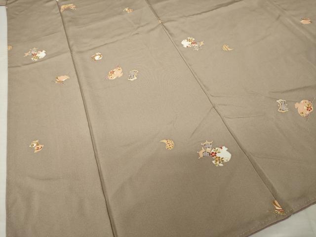 平和屋着物●上質な小紋　宝尽くし　ロング丈　正絹　逸品　AABK3077ck
