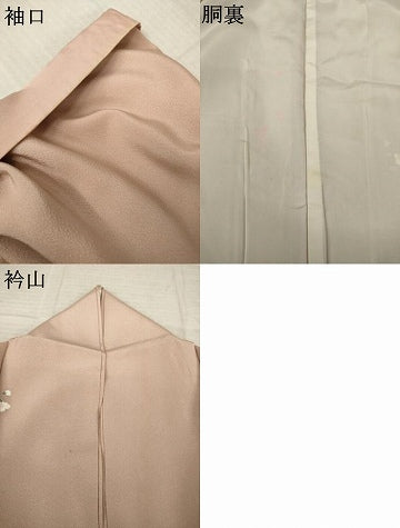 平和屋着物●上質な小紋　友禅　枝花文　正絹　逸品　AABK3079ck