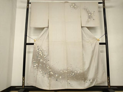 平和屋着物●訪問着　桜楓文　暈し染め　正絹　逸品　AABK3080ck