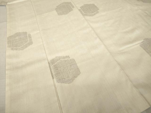 平和屋着物●結城紬　80亀甲　飛び亀甲柄　亀甲文　胴抜き仕立て　正絹　逸品　AABK3081ck