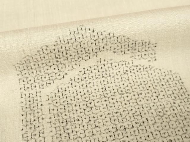 平和屋着物●結城紬　80亀甲　飛び亀甲柄　亀甲文　胴抜き仕立て　正絹　逸品　AABK3081ck