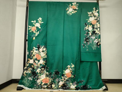 平和屋着物●豪華振袖　加勢大周　草花文　仮絵羽　逸品　未使用　AABK3083ck