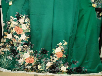 平和屋着物●豪華振袖　加勢大周　草花文　仮絵羽　逸品　未使用　AABK3083ck