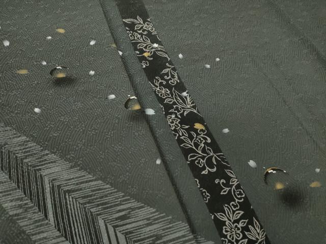 平和屋着物●雲龍　訪問着　舞桜　雫　金彩　正絹　逸品　AABK3088ck