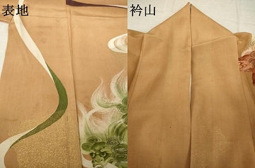 平和屋着物●アンティーク　大正ロマン　小紋　唐獅子　金糸　正絹　逸品　AABK3089ck