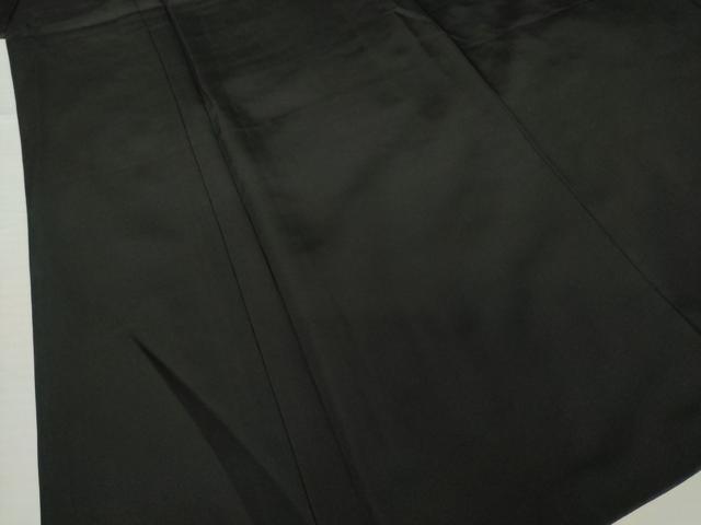 平和屋着物●男性　黒紋付　反端付き　正絹　逸品　AABK3091ck