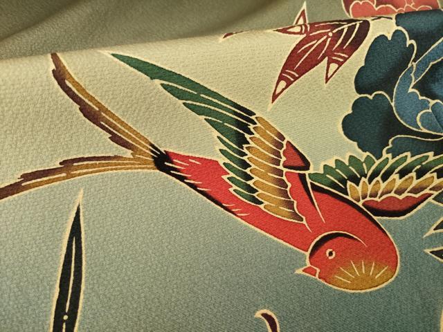 平和屋着物●豪華振袖　紅型　風景文　暈し染め　ロング丈　正絹　逸品　AABK3097ck