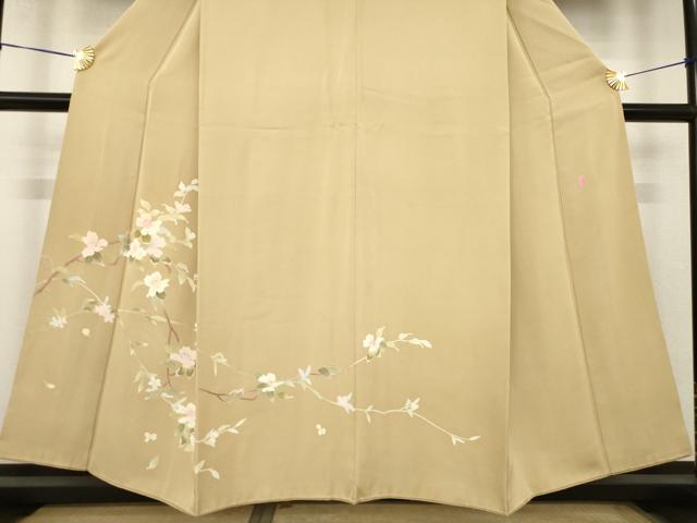 平和屋着物●本加賀友禅作家　南克治　訪問着　枝花文　正絹　逸品　AABK3100ck