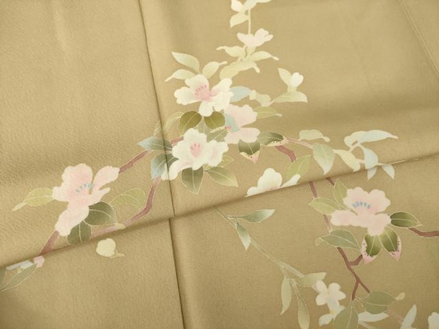 平和屋着物●本加賀友禅作家　南克治　訪問着　枝花文　正絹　逸品　AABK3100ck