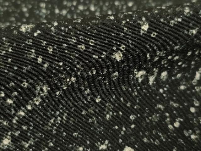 平和屋着物●上質な小紋　作家物　霞文　黒地　正絹　逸品　AABK3103ck