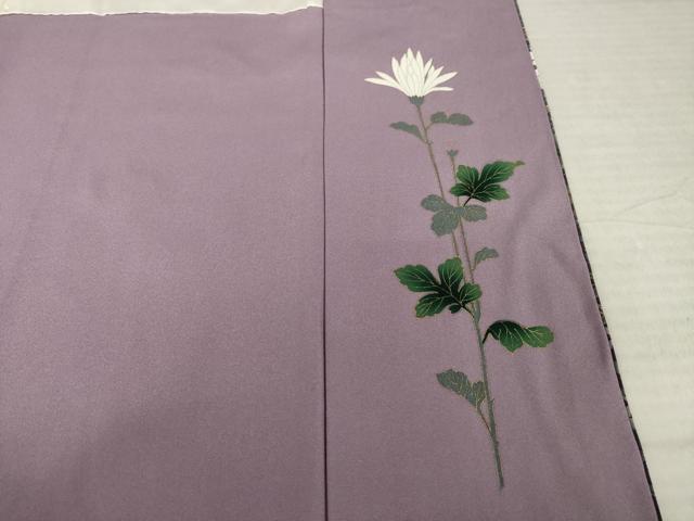 平和屋着物●訪問着　刺繍　流水花文　暈し染め　正絹　逸品　AABK3104ck