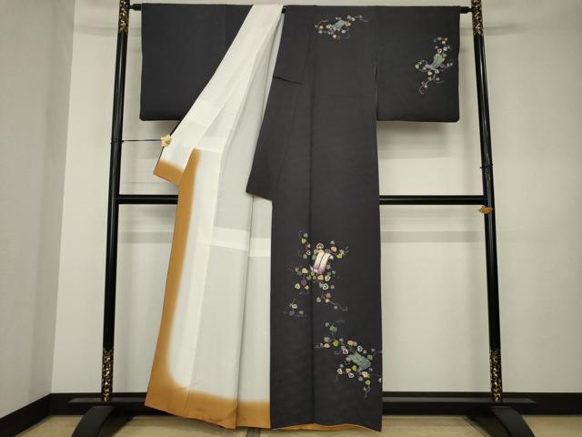 平和屋着物●訪問着　誰が袖唐草文　金糸　金彩　正絹　逸品　AABK3105ck