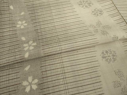 平和屋着物●真綿結城紬　80亀甲　花間道　やまと金ラベル　証紙付き　正絹　逸品　AABK3106ck