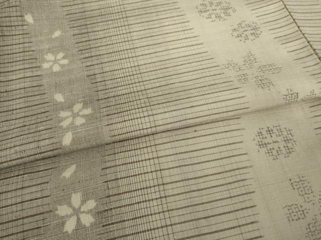 平和屋着物●真綿結城紬　80亀甲　花間道　やまと金ラベル　証紙付き　正絹　逸品　AABK3106ck