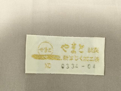 平和屋着物●真綿結城紬　80亀甲　花間道　やまと金ラベル　証紙付き　正絹　逸品　AABK3106ck