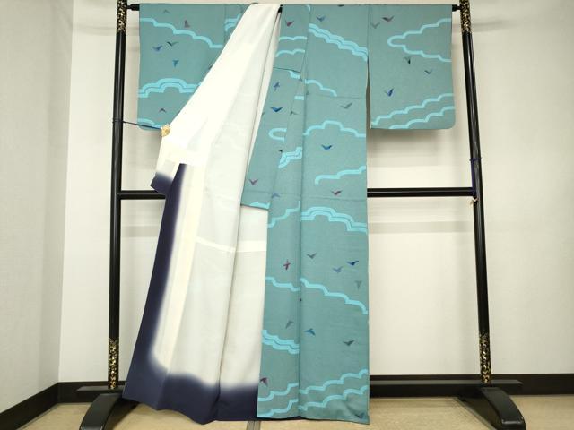 平和屋着物●上質な小紋　飛鳥文　正絹　逸品　AABK3107ck