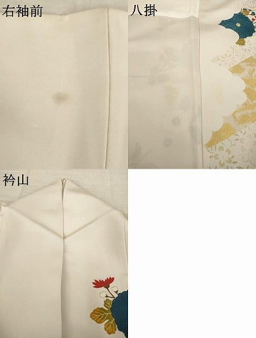 平和屋着物●訪問着　枝花文　金彩　正絹　逸品　AABK3109ck